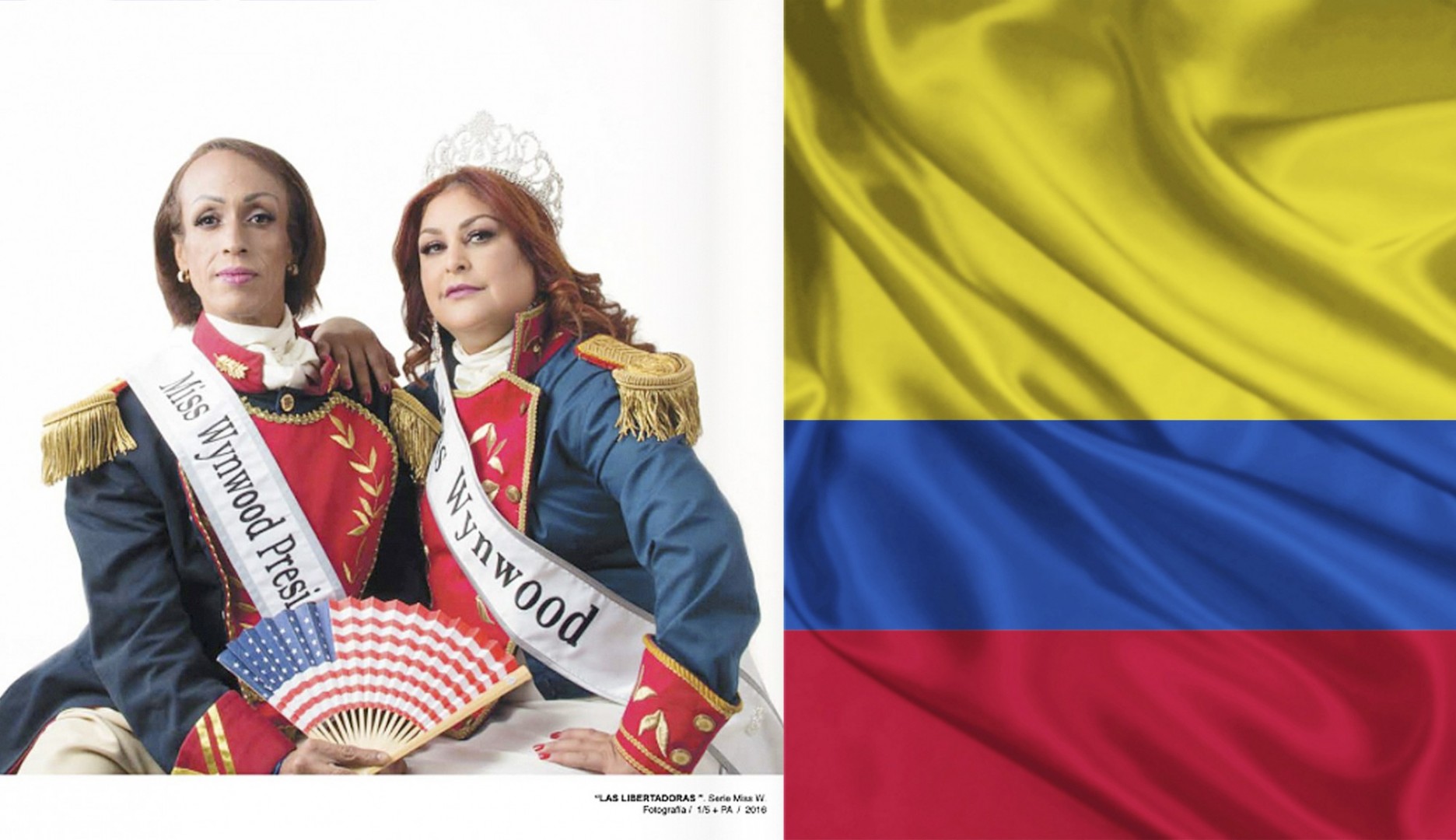 Miss W busca votos en el Museo de Arte Contemporáneo de Bogotá