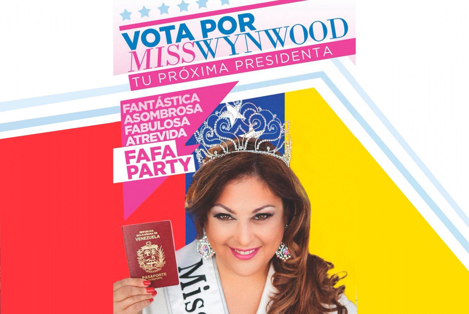 Miss Wynwood presenta su campaña presidencial en Bogotá