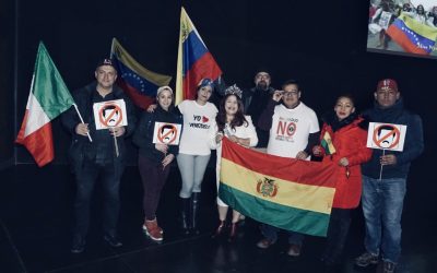 Roma: Nina Dotti protestó contra Maduro en el Macro